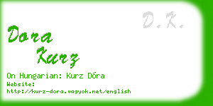 dora kurz business card